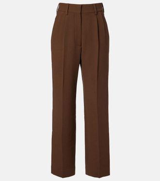Blaz&eacute; Milano Blaz&eacute; Milano Fox high-rise virgin wool cr&ecirc;pe wide-leg pants