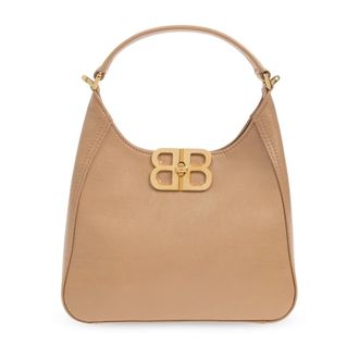 Balenciaga Tassen, Dames, Beige, ONE Size, Leer, BB Soft Small Handtas