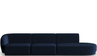 CXL by Christian Lacroix 4-Sitzer Designer Sofa Lionel mit Ottomane - Samtbezug K&ouml;nigsblau