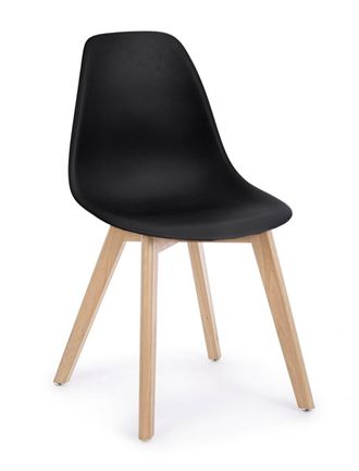 BIZZOTTO Juego 2 sillas haya negro