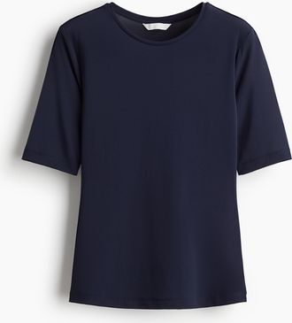 H&M Figurbetontes T-Shirt - Blue