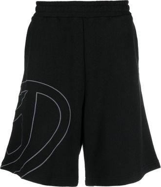 Diesel P-Crow Megoval cotton shorts - men - Cotton - L - Black
