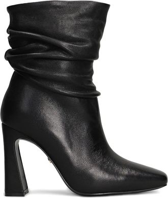 Gold & Rouge 90mm Jelly ruched boots - women - Calf Leather/Calf Leather/Calf Leather/Rubber - 36 - Black