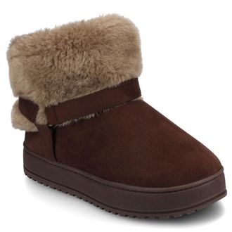 Journee Collection Womens Thada Sherpa Slipper Bootie