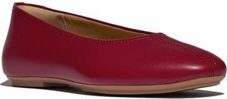 FitFlop Delicato High Cut Soft Leather Ballet Flats in Burnt Berry at Nordstrom, Size 8.5