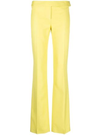 Stella McCartney straight-leg tailored trousers - women - Viscose - 36 - Yellow