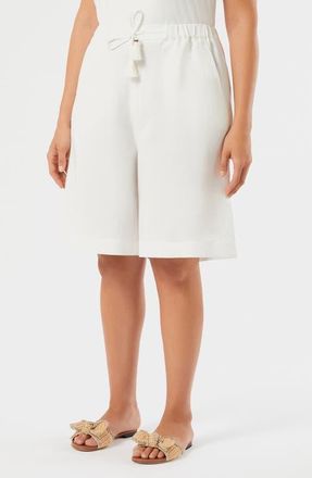 Marina Rinaldi Spugna Drawstring Shorts in Ivory at Nordstrom, Size 22W