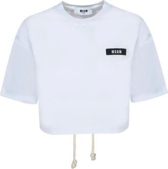 Msgm T-shirt crop - Bianco