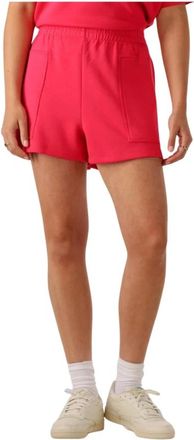 Moss Copenhagen Korte Broeken, Dames, Roze, S, Roze Sweat Shorts met Q-pocket
