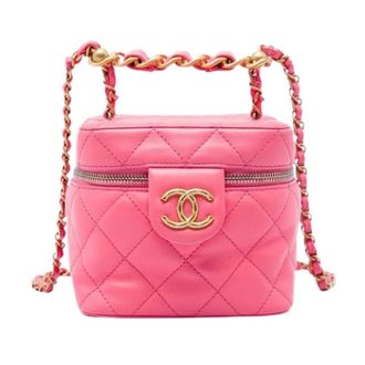 Chanel Pre-owned Vanity Bag - Dames - Pre-owned - Roze - Maat: ONE Size Leer