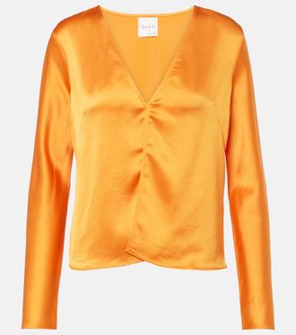 Leset Barb satin top