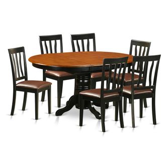 East West Furniture Dining set - 7 Pcs with 6 Wooden Chairs