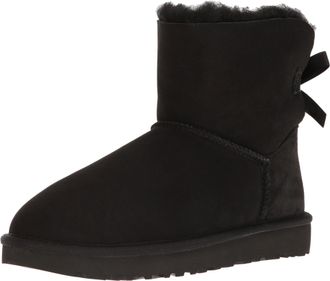UGG Womens Mini Bailey Bow Ii Fashion Boot, Black, 4 UK