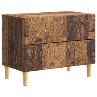 vidaXL Mesita De Noche Madera Envejecida 62 X 34,5 X 48 Cm Vidaxl