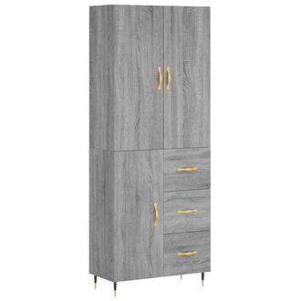 Berkfield Home Highboard Grey Sonoma 69.5x34x180 cm Engineered Wood