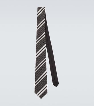 Saint Laurent Striped silk tie