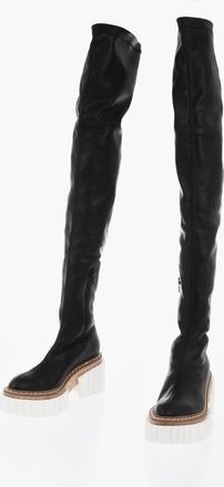 Stella McCartney Stivali Sopra al Ginocchio EMILIE in Eco-Pelle con Suola Platform 8cm Stella McCartney