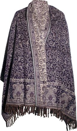 Tibet BLUE FLORAL PAISLEY SCARF HANDMADE PURE YAK WOOL FROM UNISEX SHAWL BLANKET DOUBLE SIDED OVERSIZED SCARF SPECIAL GIFT