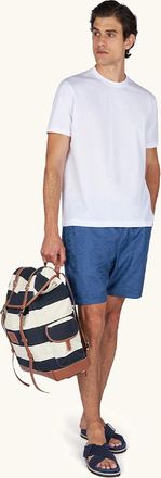 Paul & Shark Mens Paul & Shark Portofino Swimwear with Sharks Waves Print - Blue - Size: 32/34/35
