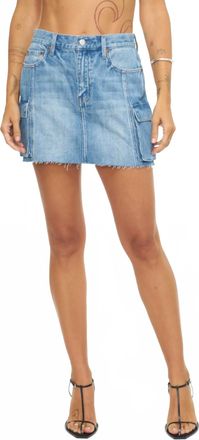 Pistola Denim Rhea Denim Mini Skirt In Heat
