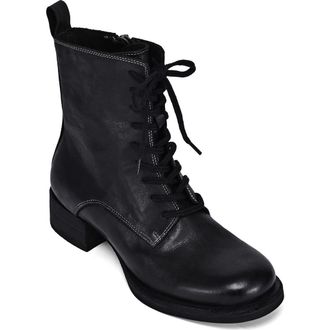 OLD TREND Heritage Genuine Leather Refined Lace Up Ankle Boot in Black at Nordstrom, Size 7.5