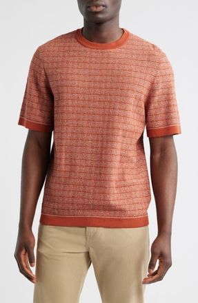 BOSS Jiordano Cotton Blend T-Shirt in Dark Orange at Nordstrom, Size Medium