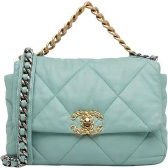 Chanel 19 Foam Leather Flap Large Crossbody Bag