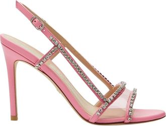 Stuart Weitzman Mondrian 100 Sandalen - Dames - Sandalen met hakken - Roze - 39 1/2 EU - Leer - Schoenen