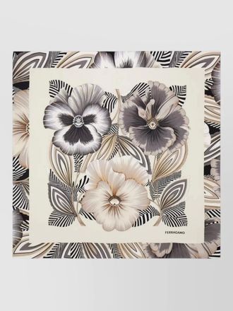 Ferragamo brezza floral silk square scarf
