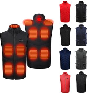 Generic Heated Vest for Men and Women USB Electric Heating Gilet Jacket with 3 Adjustable Temperature Washable Winter Thermal Warm Coats for Outdoor Camping R