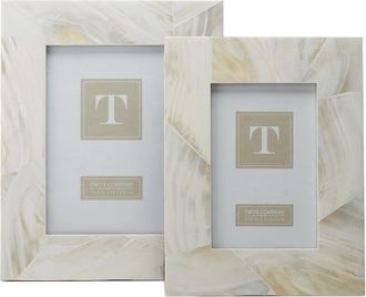 Two's Company Set Of 2 Mother Of Pearl Frames