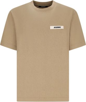 Jacquemus Le T-Shirt Gros Grain - Heren - T-shirts - Beige - XS - Katoen - Tops