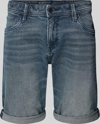 Tom Tailor Denim Slim Fit Bermudas aus Baumwoll-Mix Modell PIERS in Blau, Größe XL