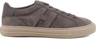 Hogan Sneakers H691 in pelle scamosciata con lacci - Grigio