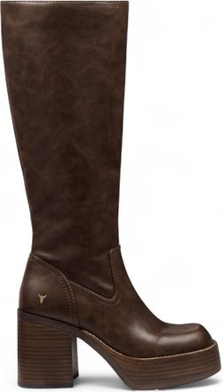 Windsor Smith Faux Leather Knee-High Platform Heel Boots