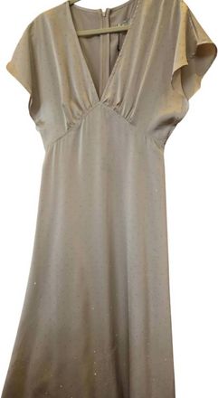 Lili Sidonio x Molly Bracken Womens Elegant Maxi Dress In Champange