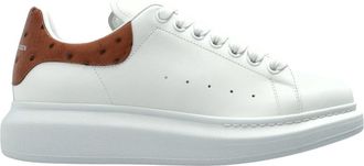 Alexander McQueen Leren Sneakers Met Logo - Dames - Sneakers - Wit - 39 1/2 EU - Leer - Schoenen
