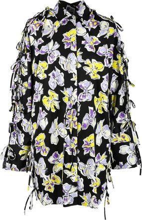 Msgm Kleedjes - Dames - Shirt Kleedjes - Zwart - XS - Katoen - Kleedjes