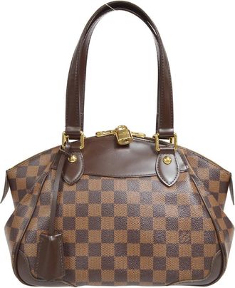 Louis Vuitton Verona Handbag Damier Brown Canvas Handbag (Pre-Owned)