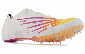 New Balance Womens Track Spike Shoes In White Orange Purple