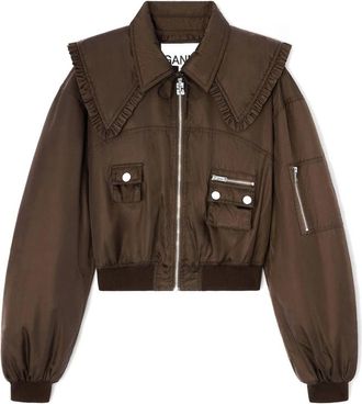 Ganni Mujer, Chaquetas, Marr&oacute;n, Talla: S