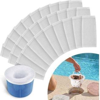 OEM Paquete De 30 Calcetines Para Skimmer De Piscina Ulisem: Cestas De Filtro Y Skimmers Que Limpian Residuos Y Hojas Para Piscinas Enterradas Y Elevadas