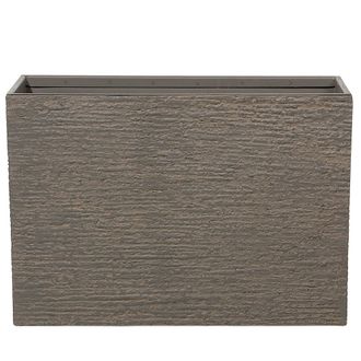 Beliani Maceta De Piedra Marr&oacute;n 56 X 80 X 56 Cm Rectangular Para Interior Y Exterior Edessa