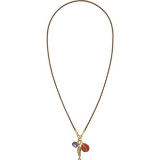 Roxanne Assoulin The Cubic Triple Charm Cord Pendant Necklace in Multi at Nordstrom