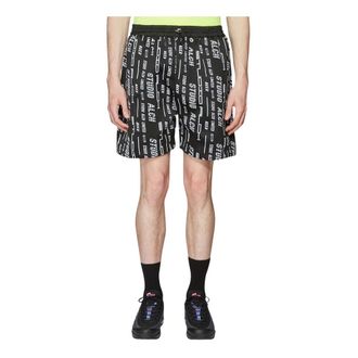 Studio ALCH Studio Alch, Korte Broeken, Heren, Zwart, M, Lanyard Logo Shorts
