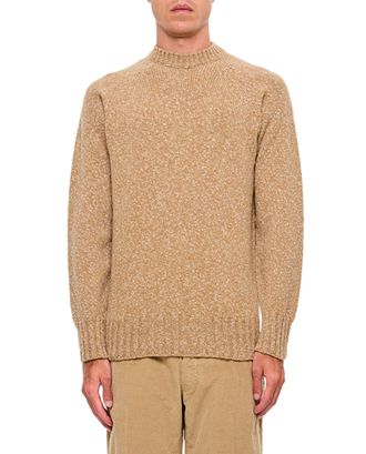 Drumohr Textured Knit Sweater With Round Neck And Ribbed Detailing