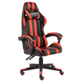 vidaXL Silla Gaming De Cuero Sint&eacute;tico Negro Y Rojo Vidaxl