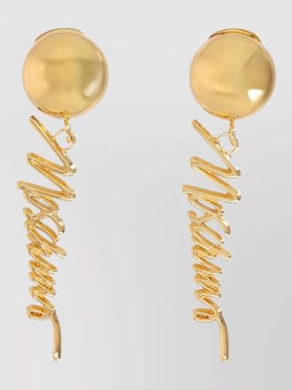 Moschino logo earrings