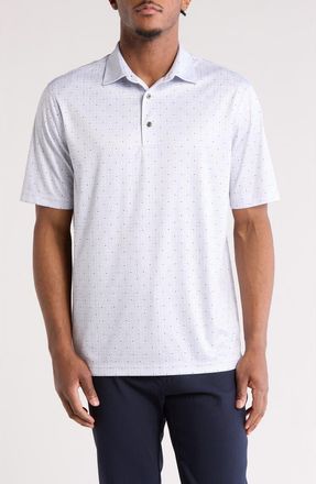 Greg Norman Starbeam Print Polo in Silvermoon at Nordstrom Rack, Size Small
