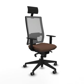 Piqueras y Crespo Silla De Oficina Con Cabecero Piqueras Y Crespo 1d066g1 Marr&oacute;n Oscuro